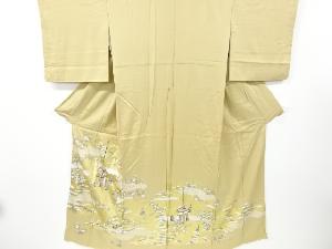 リサイクル　東京ますいわ屋　金彩　時代人物風景模様一つ紋色留袖